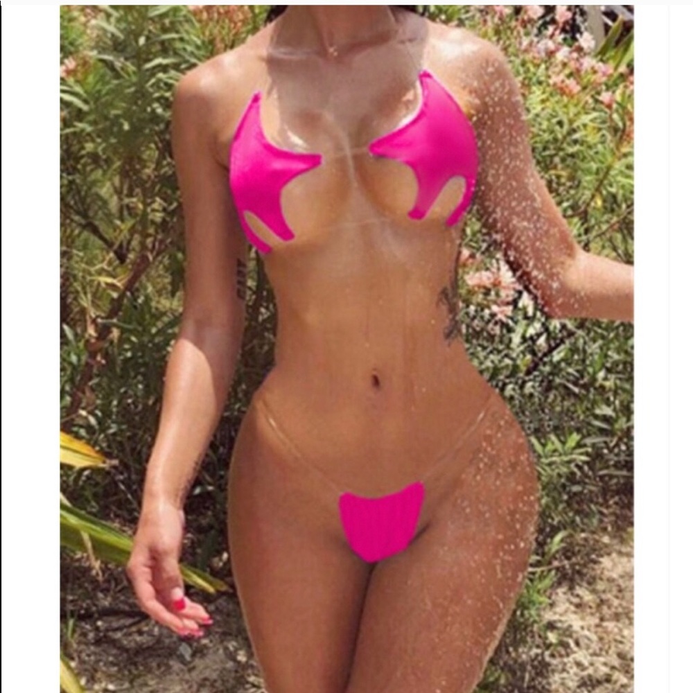 Metallic clear bikini